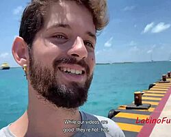 Hot Latino Rob Silva and Ken Bang on Beach