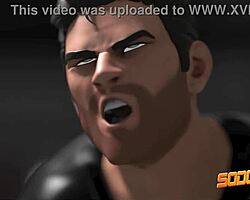 वाह, ये बड़ा लंड वाला ट्विंक जूसी hunk में घुसता है!