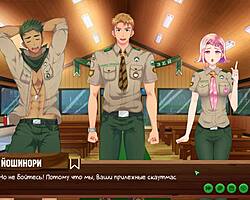 Kumple z gry obóz odc 6 - Keitaro wali konia w prysznicu, haha! 🚿