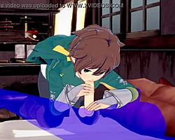 konosuba yaoi - kazuma 口交，射嘴里，好热日本动漫！