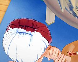 Боку Но Хиро Яой - Тодороки Шото отсасывает у Бакуго Кацуки