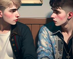 Twink etero sperimentano in dormitorio con sborrate!