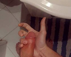 Masturbation and ejaculation in front of the mirror today.