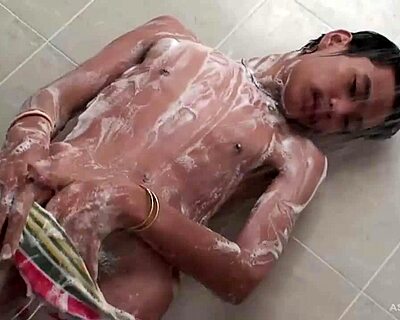 Gay Asian Twink Buddies in Bareback Action Fun