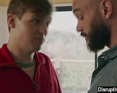 bratty gay boy lures his manly counselor into deepthroat action
