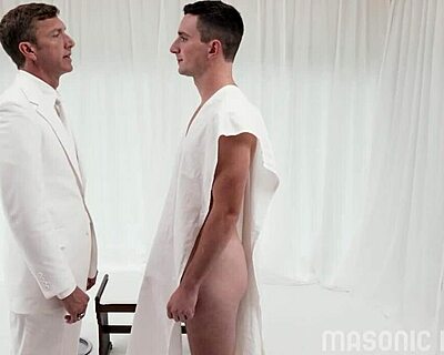 Masonicboys smooth boy fucked raw by suited DILF