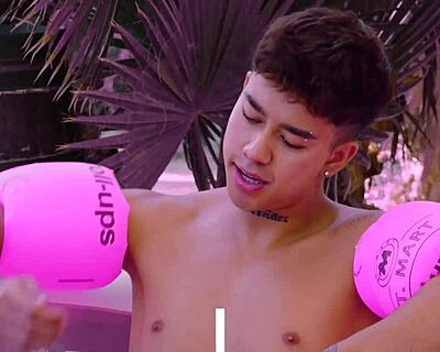 Staxus boys dive into bareback anal at barbie world