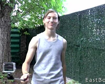 Summer 2017 tale of a Czech twink's outdoor HANDJOB adventure unfolds