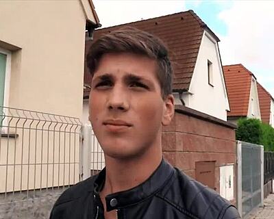 Sexy twink moans loud as ass gets rammed hard outdoors for cash