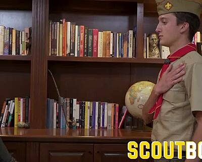 Scoutboys - Young Scout Fingered and Cums Hard for Experienced Older Scoutmaster in Wild Fantasy Scene