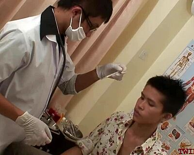 Slim Asian Twink Rimmed and Bred by Doctor After Exam