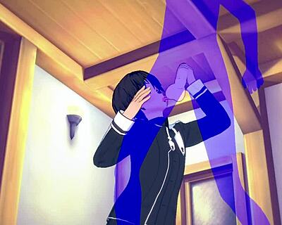 hey kirito, wanna blow me with a cumshot finish in this manga game?
