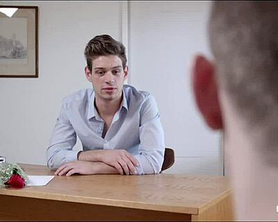 Twink Craves Hot Teacher's Bareback Cock on Desk