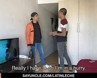 Fucking the Delivery Boy for Extra Cash in High Definition Bareback Action - Latin Leche