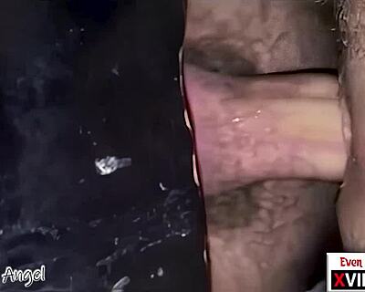 Damn, check this hot double creampie closeup at the gloryhole!