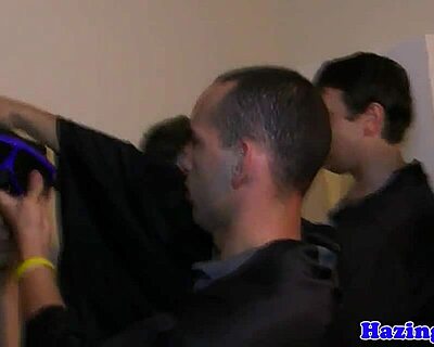 hazing twinks take rough assfucking in wild dorm reality action