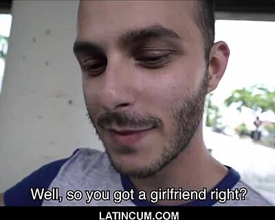 Young straight boy paid for POV gay sex on street.