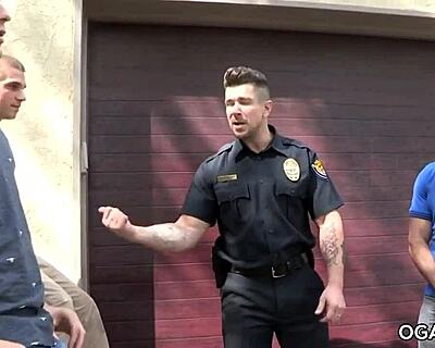 gay officer bruce just nails the offender hard.