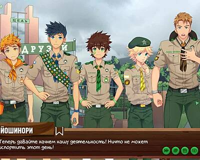Game friends camp ep 6 - Keitaro jerks off in shower, haha! 🚿