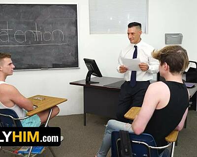 Školský tyran s učiteľom Jack Waters & Jax Thirio dvojitý fuck twink Jordan Lake