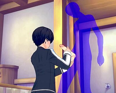 hey, check this sword art online yaoi with kirito handjob, hot anime game porn! 😈
