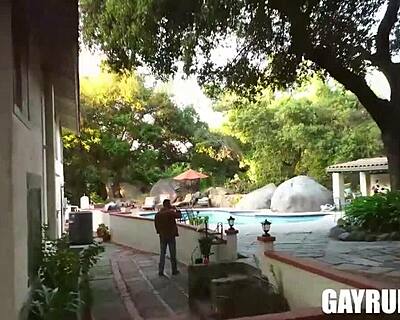 Carter Woods bends over Nico Coopa for intense doggystyle action.