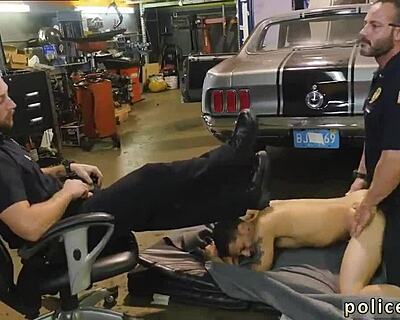 Gay Gothic Twink Teens Use Toys with Interracial Police