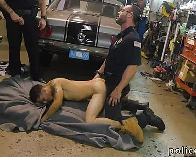 Gay Gothic Twink Teens Use Toys with Interracial Police