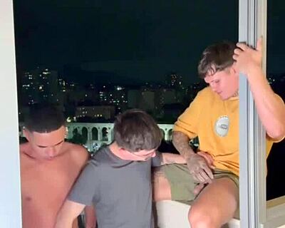 nerd takes two huge cocks, suffers domination, ends with cum bath for free