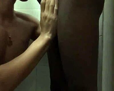 exhibitionist sucked off in train station bathroom